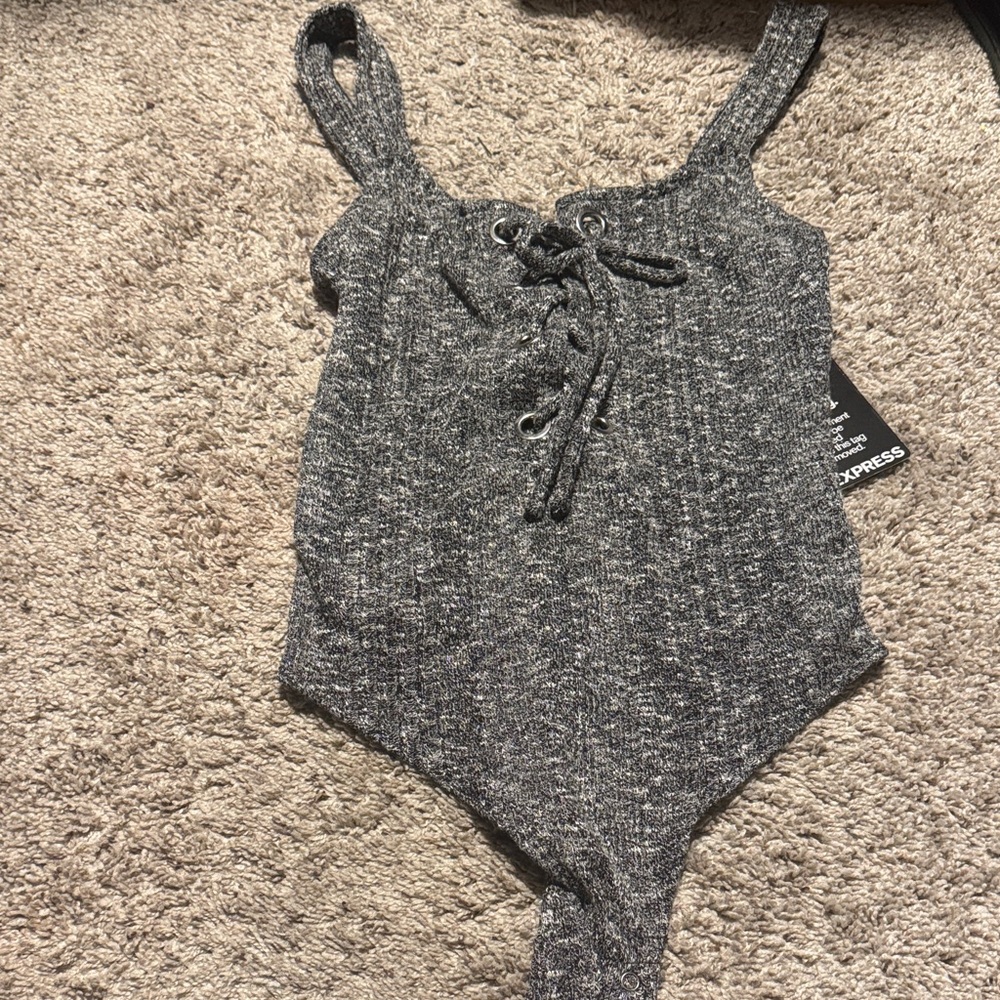 Express Charcoal Bodysuit